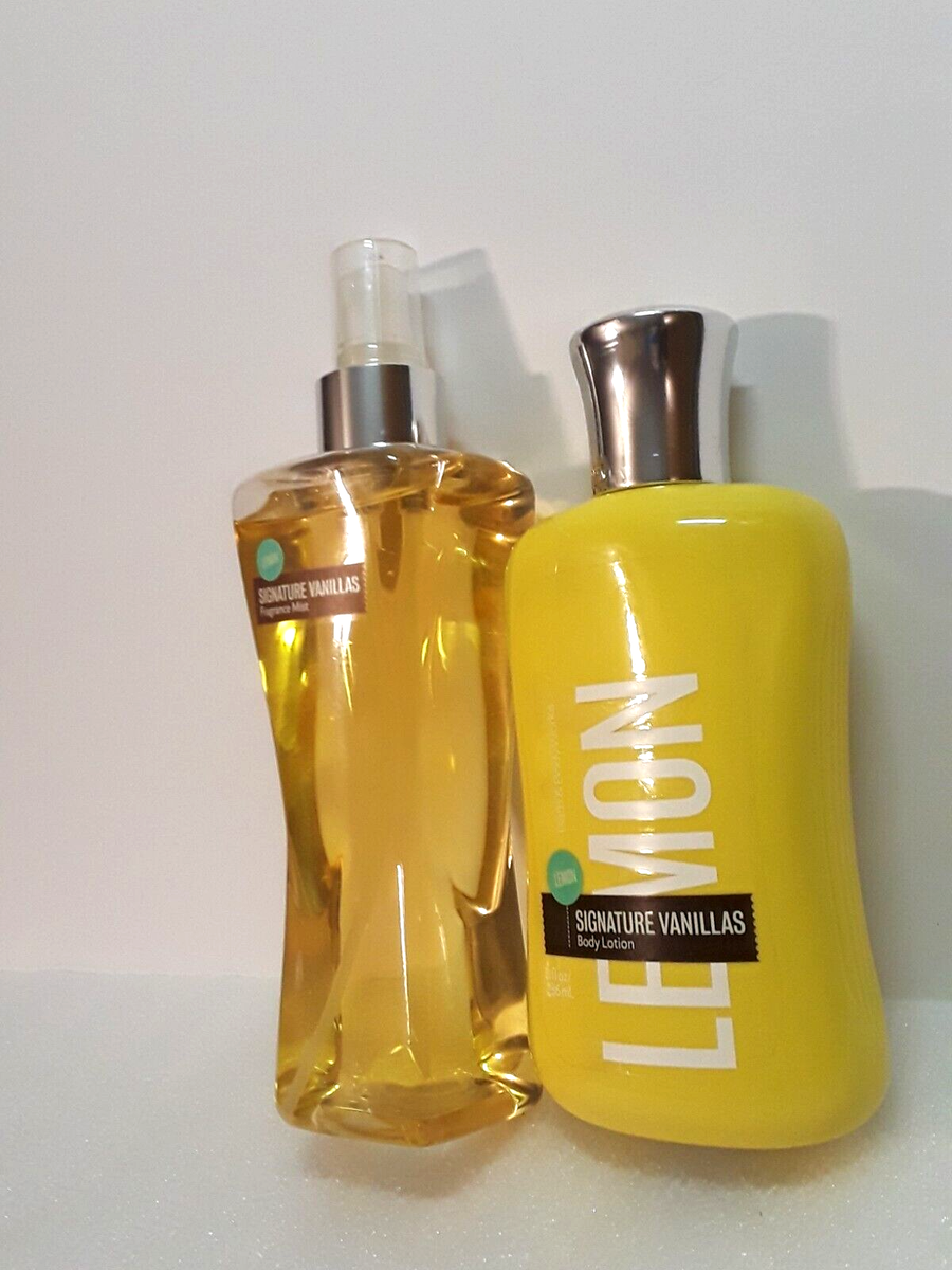 Bath Body Works Signature Vanillas LEMON Lotion Fragrance Mist