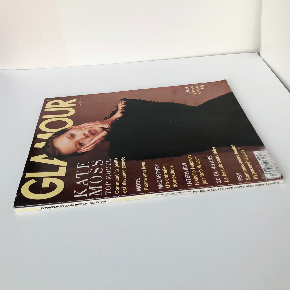 FRENCH GLAMOUR magazine oct 1993 Kate Moss Paul McCartney Isabelle