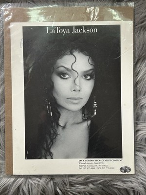  Best Wishes, La Toya Jackson  REAL hand SIGNED 8x10'' B&W Photo W/COA