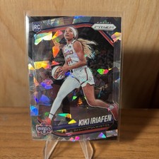 Kiki Iriafen 2025 Panini Prizm WNBA Cracked Ice RC #72 Washington Mystics