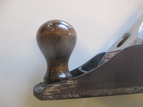 Vintage STANLEY BAILEY No 4 Wood Plane 9.5" Long Wooden handle & knob - Made UK - Foto 14 di 19