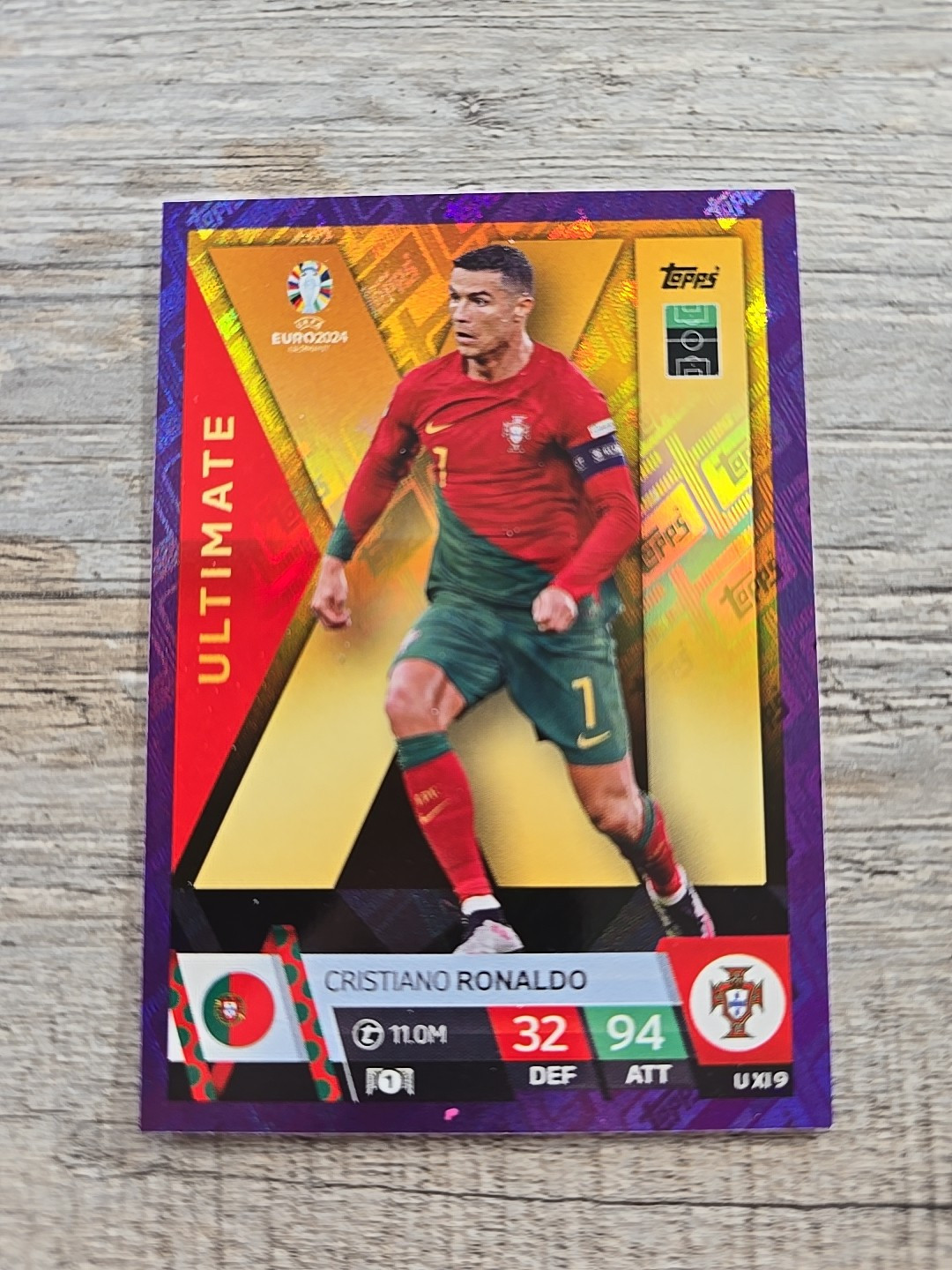 CRISTIANO RONALDO ULTIMATE XI PURPLE PARALLEL TOPPS MATCH ATTAX