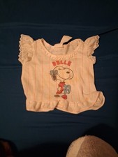 Vintage 70s Peanuts Belle Girls Pajama Top Size 2T Stained