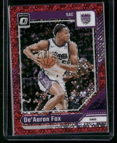 2024-25 Donruss Optic #219 De'Aaron Fox Fast Break Red #/75