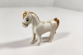 LEGO DISNEY PRINCESS CINDERELLA WHITE HORSE BLUE EYES GOLD MANE TAIL 41146