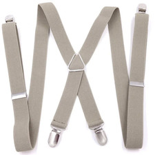 4 Clips 2.5CM Wide Men Suspenders Women Elastic Adjustable Adult Braces Suspende