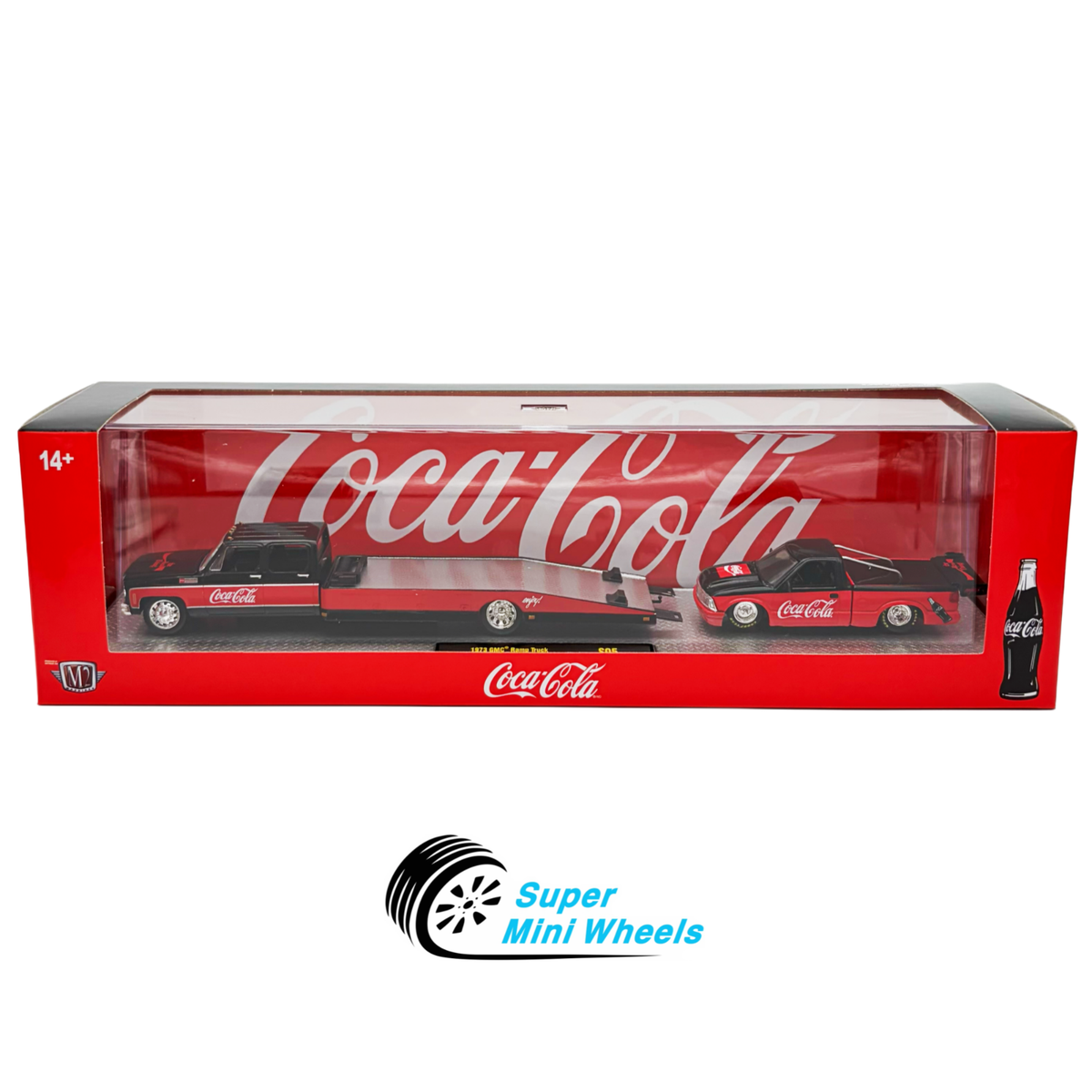 M2 Machines 1:64 Coca Cola 1973 GMC Ramp Truck & 1995 GMC Sonoma