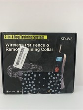 Wireless Dog Fence, 2 in 1 Electric Fence Training Collar For 2 Dogs Open Box