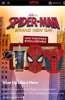 Spider-Man A New Day. US Exclusive Popcorn Bucket. Sealed In Wrapper. Spiderman 