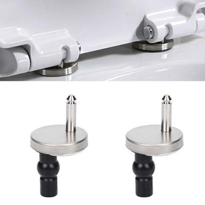 2x Toilet Hinges Top Close Soft Release Quick Fitting Hinge Pair New