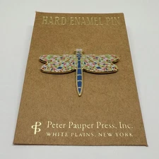 Peter Pauper Press Mosaic Colorful Dragonfly Lapel Pin (P149)