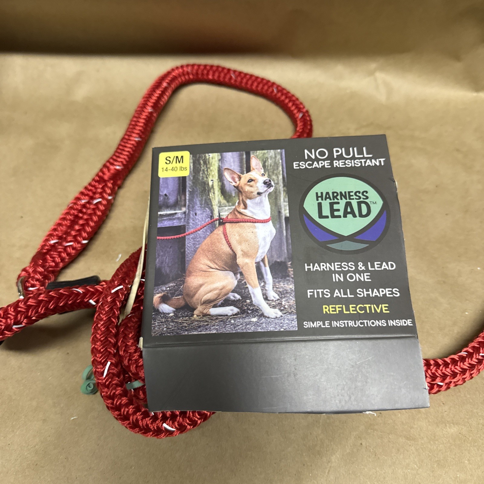 Dog Harness Lead- Escape Resistant, No Pull,- Sm/Med Size