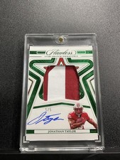 2023 Panini Flawless Collegiate Jonathan Taylor #SSS-JT Patch Auto Emerald 5/5