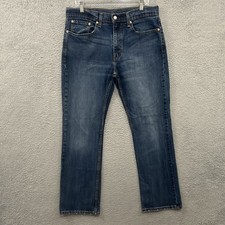 Jeans Levis Uomo 34x32 Blu Denim 527 Bootcut Lavaggio Medio Abbigliamento Lavoro Cotone Adulto