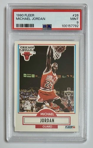 Michael Jordan 1990-91 Fleer PSA 9 Mint Chicago Bulls NBA Card #26