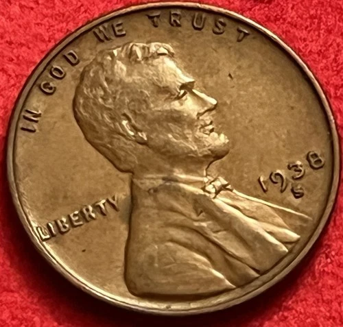 1938-S Lincoln Wheat Cent Penny VF San Francisco Mint JC1235