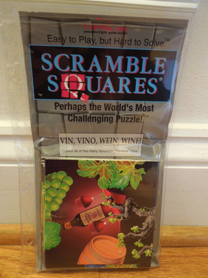Scramble Squares Puzzle  Vin, Vino, Wein, Wine!  9 Piece Challenge Puzzle - NIP