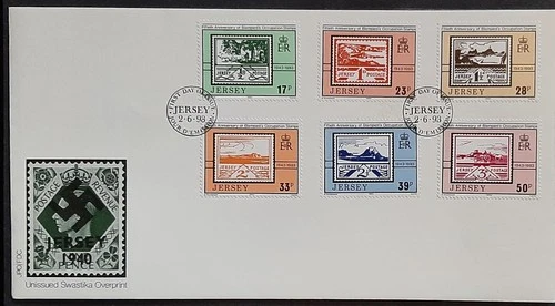 z(JER-215) JERSEY 1993 FDC 50th Anniversary of Edmund Blampied's Occupation WWII