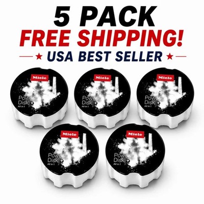 5 Pack Power Disks All in 1 Dishwasher Detergent Compatible with AutoDos System