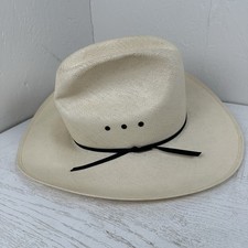 Resistol Size 7 1/8 Self Conforming Western Cowboy Hat Shantung Panama Long Oval