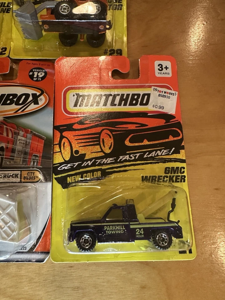 Lot of 5 MATCHBOX Die Cast Cars & Trucks NEW Corvette, GMC Wrecker, Tractor + - Image 4 of 4