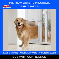 Adjustable XL Dog Door for Sliding Glass Doors (1.93m-2.05m) with Locking System