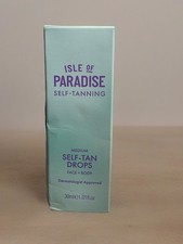 Isle of Paradise -Medium- Self Tanning Drops Face Body 1.01oz NIB