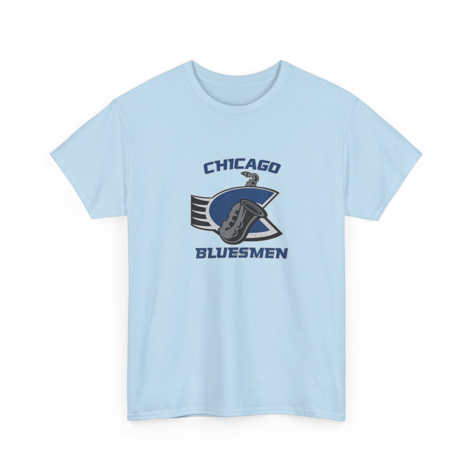 Roller Hockey Chicago Bluesmen Printed T-Shirt Great Classic Sports Collectible