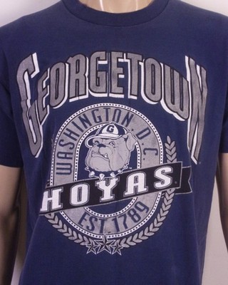vintage 90s Nutmeg Mills Georgetown Hoyas T-Shirt USA single stitch NCAA L