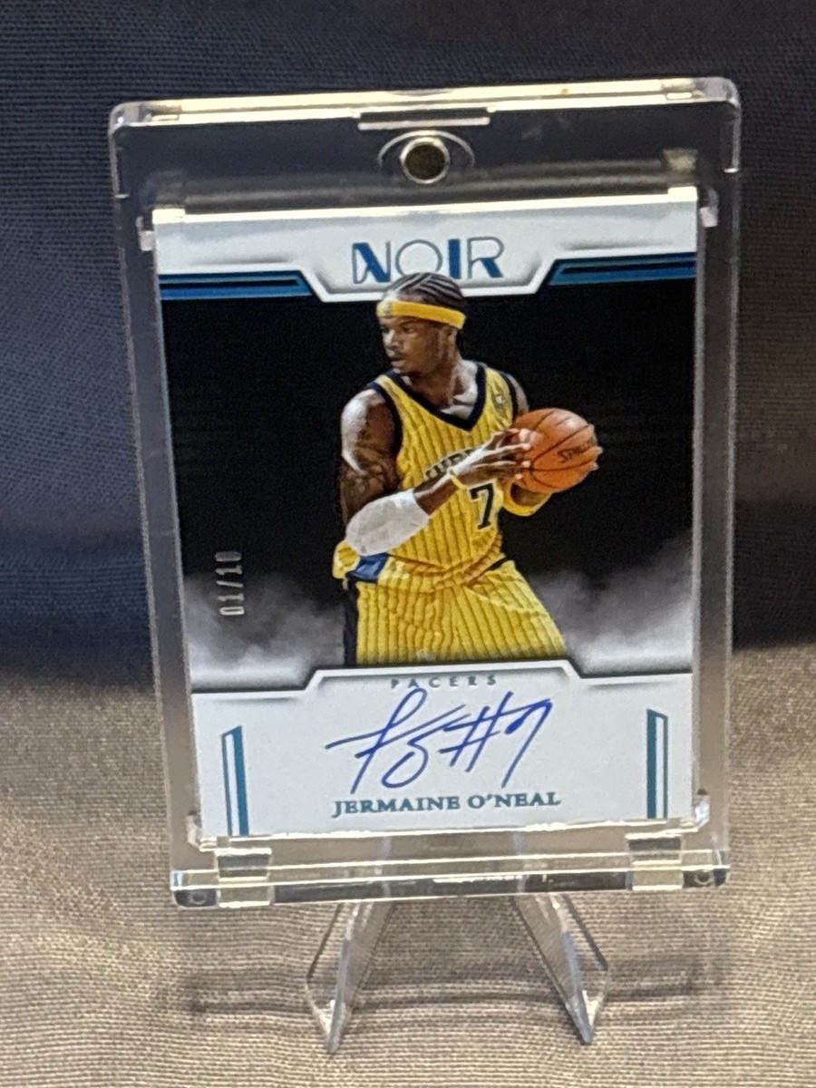 野村選手サイン入り、10\1hpiインプレッサボディー 2024-25 Panini Noir Jermaine O'Neal Auto 1/10 Pacers SSP On-Card