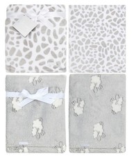 Baby Fleece Blanket Soft Pram Blankets Babies Fluffy Animal Print Cover Throw