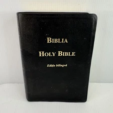 Romanian-English Holy Bible Biblia Bilingual Edition Leather Bound NKJV Dumitru