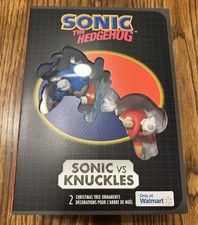 SONIC VS KNUCKLES SEGA 2024 Christmas Ornament Set NEW! Walmart Exclusive!