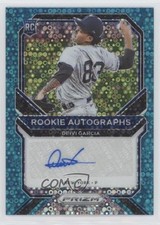 2021 Panini Prizm Rookie Teal Donut Circle /12 Deivi Garcia #RA-DG Auto uk2