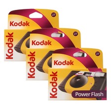 Kodak 35mm Disposable 800 Camera with Power Flash 27 Exposures - 3 Pack