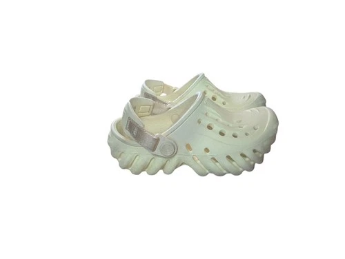 Crocs Echo Clog Bone White Toddler Size C8 Adjustable Strap Sandal 