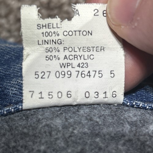 Vintage Levi’s Blanket Lined Denim Trucker Jacket 42 L Blue 71506-0316 USA Made - Picture 16 of 18