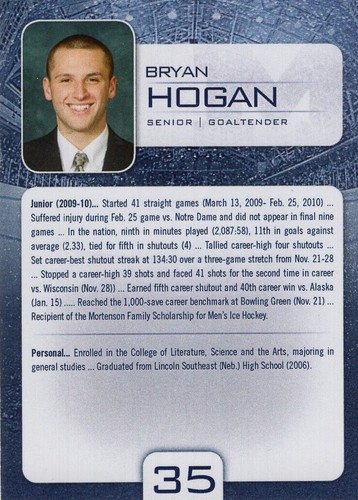 2010/11 Michigan Wolverines - BRYAN HOGAN (g) - Bild 2 von 2