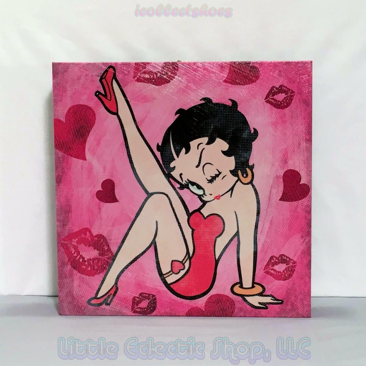 Betty Boop 20193 STRIKE A POSE 12x12 Canvas Wall Art, New in
