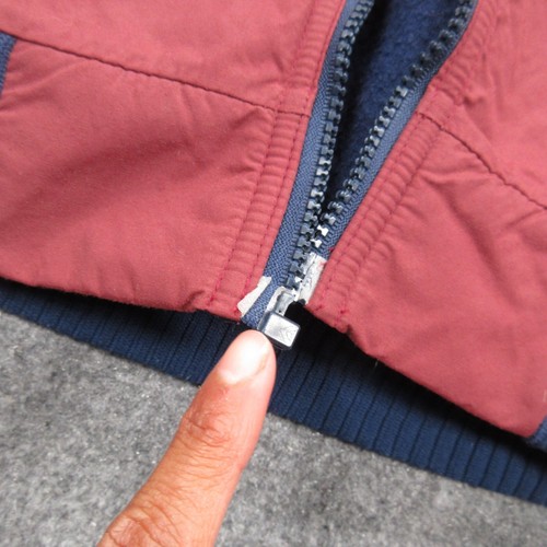 Vtg Patagonia Jacket Womens 12 Maroon Long Sleeve Fleece Full Zip USA 90s - Picture 5 of 14