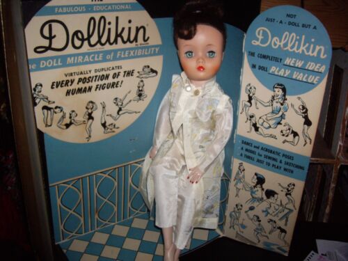 Uneeda 2S Dollikin Brunette Mannequin in Original Box 1960 Lotus Blossom Outfit!