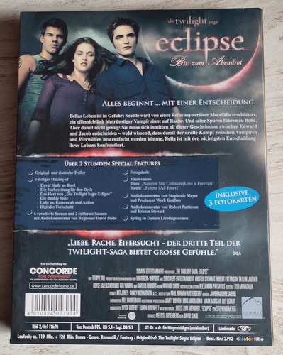 Die Twilight Saga: Eclipse - Biss zum Abendrot DVD 2 Disc Fan Edition - Bild 2 von 3