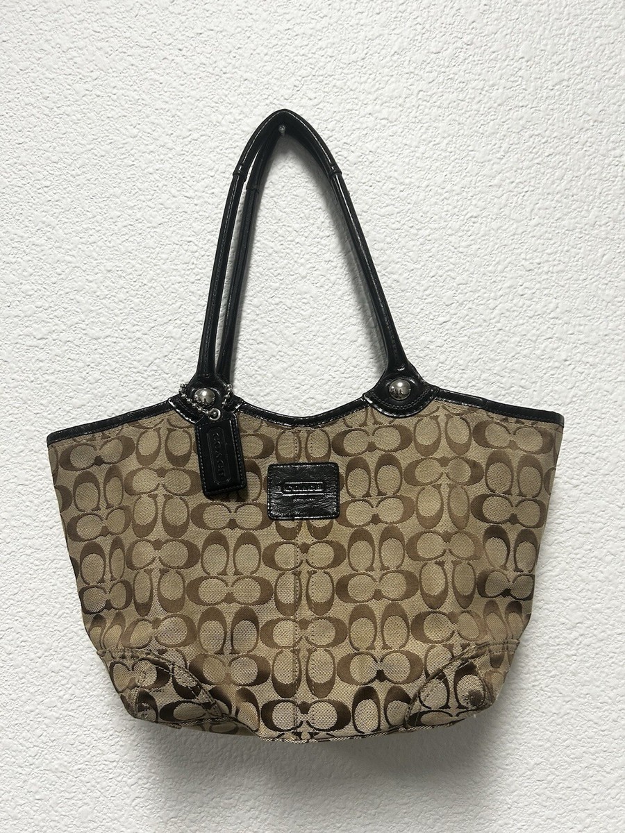 バッグ Coach Handbag Signature BrownLeather y2k COACH SIGNATURE VTG Y2K BROWN LEATHER | eBay