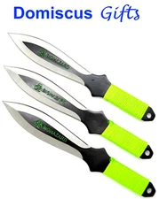 6 1/2" NEW 3 Pc BIOHAZARD Zombie Survival THROWING KNIVES Throw Knife Set Blades