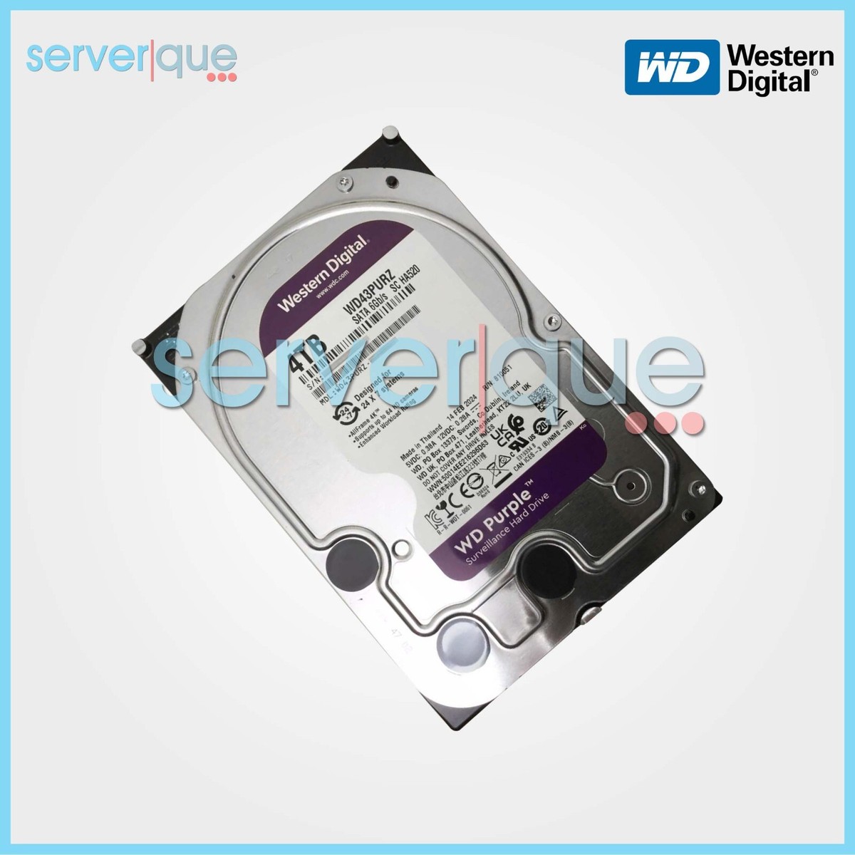 WD43PURZ Western Digital Purple 4TB 5.4K SATA 6G 256MB 3.5