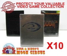 10X MICROSOFT XBOX STEELBOOK DVD CIB GAME CLEAR PROTECTIVE BOX PROTECTORS SLEEVE