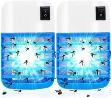 2Pcs Electric Plug in Mosquito killer Zapper Lamp Indoor Fly Bug insect LED Trap