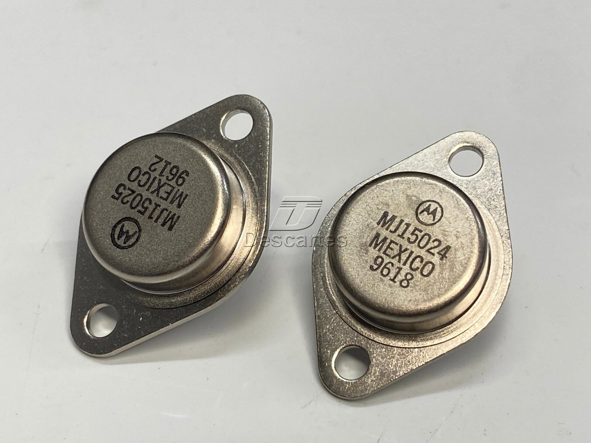 1 Pair MJ15024 (NPN) + MJ15025 (PNP) Audio Power Transistors - 16A 250V Motorola 10 thumbnail image
