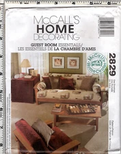 "Guest Room Essentials" ©2000 McCall's Home Decorating Sewing Pattern 2829 UNCUT