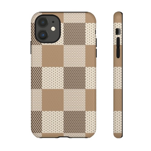 Brown and Tan Checkerboard Phone Case, for iPhone, Samsung Galaxy, Google Pixel - 第 107/241 張圖片